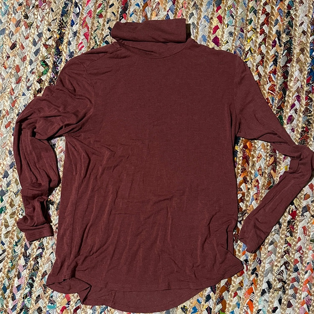 Prana Maroon Long Sleeve Top